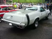 Heckansicht eines GMC El Camino Sprint des Modelljahres 1976. Altmetall trifft Altmetall am 23.07.2017 im LaPaDu.