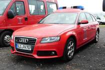 =Audi A 4 Avant der Feuerwehr von NALBACH, gesehen auf dem Parkplatz bei der RettMobil 2017 in Fulda - Mai 2017