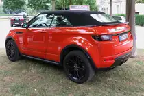 Der Range Rover Evoque Cabriolet auf der Autoschau in Krefeld an der Rennbahn, 24.6.17