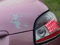 Lustige Aufschrift auf einem Peugeot 208, 24.6.17