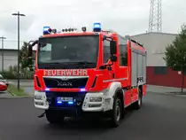 Feuerwehr Kleinostheim MAN TGM HLF20 (Florian Kleinostheim 40/1) bei einen Fototermin am 12.08.17. Dieses Fahrzeug wurde am 07.08.17 in Dienst gestellt. Es hat einen Magirus Aufbau