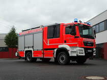 Feuerwehr Kleinostheim MAN TGM HLF20 (Florian Kleinostheim 40/1) bei einen Fototermin am 12.08.17. Dieses Fahrzeug wurde am 07.08.17 in Dienst gestellt. Es hat einen Magirus Aufbau