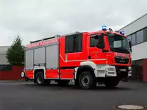 Feuerwehr Kleinostheim MAN TGM HLF20 (Florian Kleinostheim 40/1) bei einen Fototermin am 12.08.17. Dieses Fahrzeug wurde am 07.08.17 in Dienst gestellt. Es hat einen Magirus Aufbau