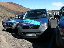VW T5 der Betreibergesellschaft der Teide-Seilbahn abgestellt an der Talstation auf teneriffa im Januar 2009