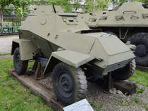 Der  Panzerspähwagen BA-64 im Zentralmuseum der russischen Streitkräfte (Moskau, Mai 2016)