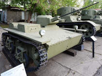 Der leichte Panzer T-38 im Zentralmuseum der russischen Streitkräfte (Moskau, Mai 2016)