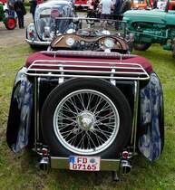 =MG T-Type, ausgestellt im Mai 2017 in der Burgenstadt Schlitz