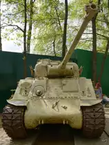 Ein von der israelischen Armee modernisierter M4A3 Sherman M50 im Technikmuseum Vadim Zadorozhny (Moskau, Mai 2016)