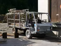 Bucher TA 2800 beim Bahnhof von Montbovon als Baustellenfahrzeug am 26.08.2017