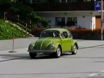 Grün VW Käfer unterwegs in Montbovon am 26.08.2017