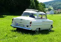 =Opel Olympia Rekord rollt zu seinem Standplatz bei der Oldtimerausstellung in Thalau im Mai 2017