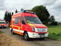 Feuerwehr Bruchköbel VW Crafter ELW (Florian Bruchköbel 1-11-1) am 09.09.17 bei einer Jugendfeuerwehr Großübung in Maintal Wachenbuchen