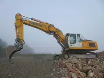 Liebherr R 934C Litronic eingesetzt beim Bau der B50n, 03.09.2017