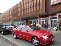 Mercedes-Benz CLK Coupé in rot, aufgenommen am 11.09.2017