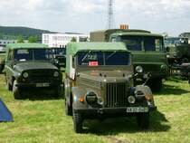 Die Millit�recke auf dem Veranstaltungsgel�nde in Auerbacu Rebesgr�n. GAZ69, UAS und etwas vedeckt ein Robur