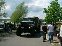 Ein weiterer Kraz 255 kam von der Rundfahrt zur�ck auf Veranstaltungsgel�nde in Auerbach Rebesgr�n