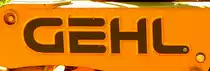Gehl, Schriftzug am Kompaktlader der US-amerikanischen Firma Gehl Company, baut Lader und Baufahrzeuge, geh�rt seit 2008 zu Manitou S.A., Okt.2017