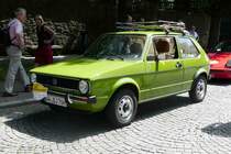 =VW Golf I L, 50 PS, Bj. 1976, steht anl. der ADAC Deutschland Klassik 2017 in Fulda, Juli 2017