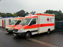 Bayrisches Rotes Kreuz Mercedes Benz Sprinter RTW am 24.09.17 beim Hafenfest im Bayernhafen Aschaffenburg