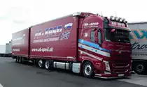 =Volvo von  AB-Sped  steht im Juli 2017 auf einem Rastplatz an der A 3