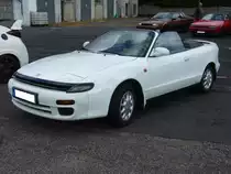 Toyota Celica Cabriolet der Baureihe T18. 1989 - 1994. Der Wagen war als Coupe oder Cabriolet lieferbar. Der Wagen war mit 4-Zylinderreihenmotoren von 1.6l bis 2.0l Hubraum lieferbar. All-Jap Treffen am 03.10.2017 in Krefeld.