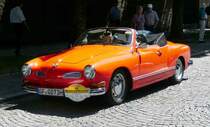 =VW Karmann Ghia 1600, 50 PS, Bj. 1973, gesehen anl. der ADAC Deutschland Klassik 2017 in Fulda, Juli 2017