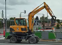 . Hyundai  55w-g  Radlader wartet an einer Baustelle auf seinen Einsatz.  04.10.2017