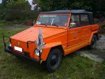 VW Typ 181  Kübelwagen . 1968 - 1980. Hier handelt es sich um ein ehemaliges Katastrophenschutzfahrzeug der Feuerwehr Düsseldorf. 1. Oldtimertreffen am Runhrgebietsladen Mülheim an der Ruhr am 07.10.2017.