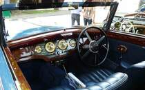 =MG SA Tickford Drophead Coupe`, Bj. 1938, 78 PS, 2322 ccm. Blick in den Innenraum anl. der ADAC Deutschland Klassik 2017 in Fulda, Juli 2017