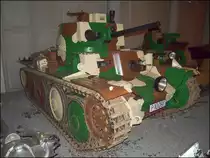 Der leichter Kampfpanzer Praga LT 38 (Baujahre 1938, ČKD)Kanone 3,7mm + 2x schveres Maschinengewehr ZB 37, in Armeemuseums VHU Lešany am 7.10.2017