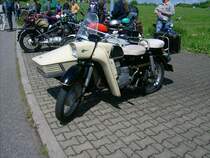 MZ ES 250 mit Personenbeiwagen beim Oldtimertreffen in Auerbach Rebesgr�n
