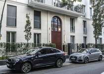 BMW X4 und Audi RS3  in Frankfurt-Westend am 22.09.2017.