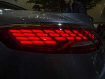 OLED Rückleuchten eines Mercedes-Benz S-Klasse Cabriolet. Aufnahme: IAA, September 2017.