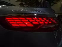 OLED Rückleuchten eines Mercedes-Benz S-Klasse Cabriolet. Aufnahme: IAA, September 2017.