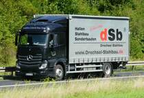 =MB Actros von  dsb  unterwegs auf der B 27, August 2017