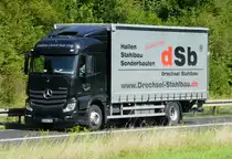 =MB Actros von  dsb  unterwegs auf der B 27, August 2017
