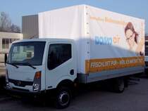 NISSAN-CABSTAR 35.13 wurde soeben mit einem  frischen  Aufbau versehen, und steht zur Abholung bereit; 090111