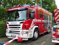Berufsfeuerwehr Darmstadt Scania HLF20 (Florian Darmstadt 1-46-1) am 07.10.17 beim Tag der offenen Tür der HEAG