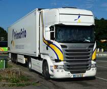 =Scania R 450 Sattelzug von  PrimaFrio  rastet im Juli 2017 an der A 3