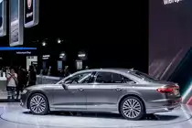 Der neue Audi A8 gesehen auf der IAA 2017 Frankfurt Motor Show (September 2017).