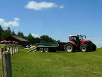 LINDNER Geotrac 114EP, im Bereich der Zwieselalm einer urigen Almhütte auf ca. 1440m Seehöhe; 170818