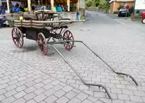 =Handdruckspritze der Feuerwehr Fraurombach aus dem Jahr 1900, gesehen anl. Ortsjubiläum von Fraurombach im August 2017