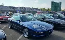 BMW 850CSI, gesehen im Parkplatz des Hungaroring am 01.10.2017.