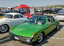 Porsche 914 in einer schönen grünen Farbe, aufgenommen auf der Hungaroring Classics am 01.10.2017.