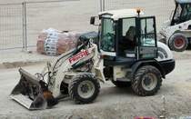 =Radlader des Bauunternehmens FRECHE, gesehen im September 2017 in Menton/F