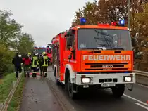 Feuerwehr Kleinostheim IVECO/Magirus TLF 16/25 (Florian Kleinostheim 20/1) am 12.11.17 bei der Jahresabschlussübung 2017