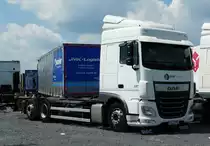 =DAF XF von  Jäger-Transporte  steht beim Country-, Trucker- und Streetfoodfestival Fulda im Juli 2017