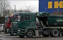 Vergleich zwischen dem Vorgnger und dem Nachfolger: MAN TGA 18.430  D20 CommonRail  von Latussek und ein MAN TGS. (24.01.2009)
