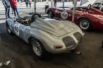 Rückansicht: Porsche 718-60 Rennwagen. Foto: Hungaroring Classic am 01.10.2017.