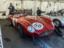 Maserati 300S im Werkstattgebiet des Hungaroring am 01.10.2017.